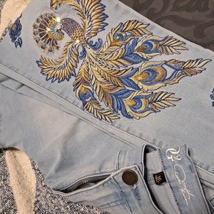 DG2 Diane Gilman embroidered jeans size 16